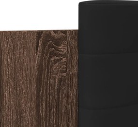 vidaXL Πλαίσιο Κρεβατιού με Κεφαλάρι Καφέ Δρυς 75x190 εκ.