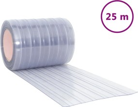 vidaXL Λωριδοκουρτίνα Διαφανής 25 μ. 300 χιλ. x 2,6 χιλ. από PVC