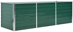 vidaXL Ζαρντινιέρα Υπερυψωμένη Πράσινη 240x80x77 εκ. Γαλβαν. Χάλυβας
