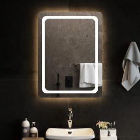 Καθρέφτης Μπάνιου με LED 60x80 εκ. - Διαφανές
