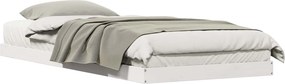 vidaXL Κρεβάτι δαπέδου Λευκό 80 x 220 cm Στερεά ξυλεία πεύκου