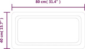 vidaXL Καθρέφτης Μπάνιου με LED 80x40 εκ.