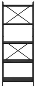 vidaXL Βιβλιοθήκη Μαύρη δρυς 60 x 30 x 153 εκ Επεξεργασμένο ξύλο