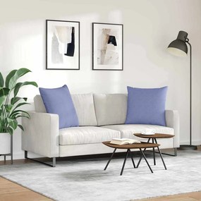 vidaXL Μαξιλάρι Καναπέ 2 pcs ύφασμα Μπλε τζην 80 x 80 cm
