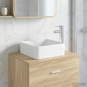 vidaXL Λεκάνη μπάνιου Χρωμέ 49 x 37 x 14 cm Μέταλλο