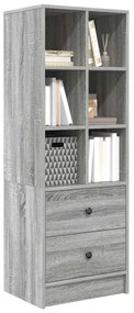 vidaXL Highboard Γκρι sonoma 45.5 x 34 x 127 εκ Επεξεργασμένο ξύλο