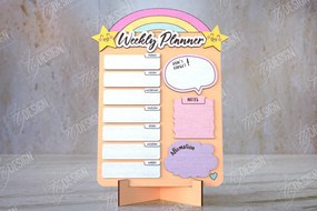 Σετ των 2 Intra απο ξύλο plywood 3mm-4mm πάχος – To Do List Board | Εβδομαδιαίος προγραμματιστής | CNC Δίασταση  20x20 cm INTRAFABR-112625793