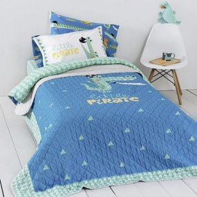 Κουβερλί Παιδικό Little Pirate Blue-Green Nima Μονό 160x220cm Microfiber