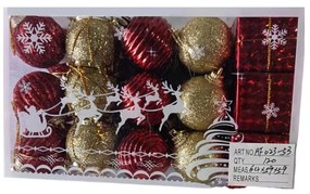 Σετ Χριστουγεννιάτικα στολίδια - 4cm - 30pcs - 023537-023537