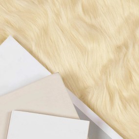 vidaXL Χαλί από τεχνητό πρόβειο δέρμα TAFALLA Κρεμ 100 x 200 cm