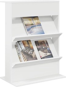 vidaXL Ράφι Περιοδικών Λευκό 70 x 41 x 96 εκ. Επεξεργασμένο Ξύλο