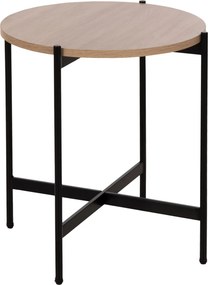 ΒΟΗΘΗΤΙΚΟ ΤΡΑΠΕΖΙ HM9589.03 MDF SONAMA-ΜΑΥΡΗ ΜΕΤΑΛΛΙΚΗ ΒΑΣΗ Φ50x55Υεκ.