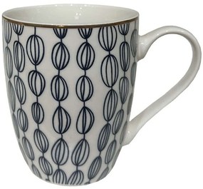 Κούπα All Time 028851 8x8x11cm White-Blue Πορσελάνη