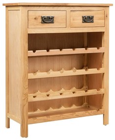 vidaXL Κάβα Κρασιών 72 x 32 x 90 εκ. από Μασίφ Ξύλο Δρυός