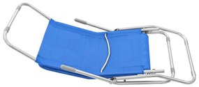 Ξαπλώστρες Πτυσσόμενες 2 τεμ. Μπλε από Textilene - Μπλε