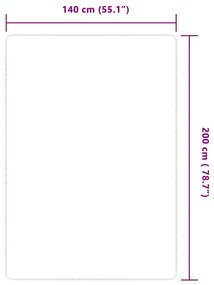 vidaXL Χαλί Φυσικό Χρώμα 140 x 200 εκ. Γιούτα με Υπόστρωμα από Λάτεξ