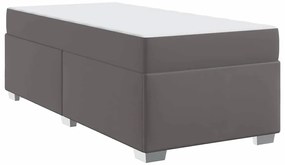 vidaXL Σκελετός Κρεβατιού Γκρι 90 x 190 cm Τεχνητό δέρμα