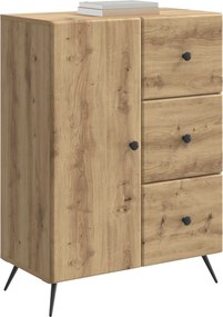 vidaXL Πλαϊνό γραφείο Artisan Δρυς 66 x 34,5 x 90 εκ