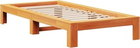vidaXL Σκελετός Κρεβ. Χωρίς Στρώμα Καφέ Κεριού 75x190 εκ Μασίφ Πεύκο