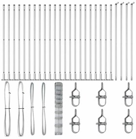 vidaXL Στύλος Περιφράξεων Γαλβανισμένο 50 x 1,2 m Ατσάλι