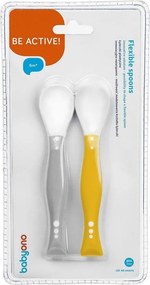 Κουτάλια Φαγητού (Σετ 2τμχ) BabyOno Grey-Yellow BN1066/05