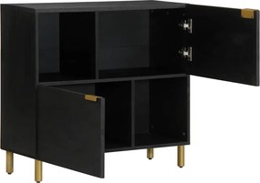 vidaXL Συρταριέρα Μαύρη 80x33x75 εκ. από Επεξεργασμένο Ξύλο