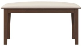 Πάγκος vidaXL 90 cm Καφέ μασίφ ξύλο καουτσούκ