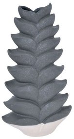 Βάζο Διακοσμητικό Σχ. Φύλλα 40cm Grey 1-0027-82-003 Etiquette Κεραμικό