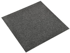vidaXL Μοκέτα Πλακάκι 20 τεμ. Ανθρακί 5 μ² 50x50 εκ.