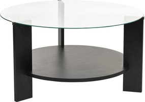 Coffee Table Clara - Wood Black, Transparent Wood Black
Transparent