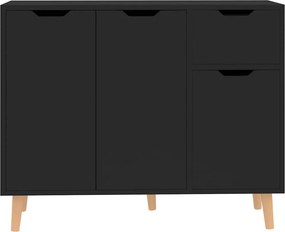 vidaXL Μπουφές Μαύρος 90x30x72 εκ. από Επεξεργασμένο Ξύλο