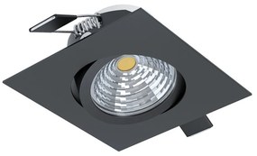 Spot Χωνευτό Saliceto 98611 Dim 2700K 380lm 8,8x8,8 Black Eglo Τετράγωνο
