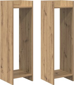 vidaXL Βάση φυτών 2 τεμ. Artisan Δρυς 30 x 30 x 100 εκ