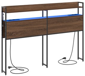 vidaXL Κεφαλάρι Αποθήκης Καφέ δρυς 120 cm Επεξεργασμένο ξύλο