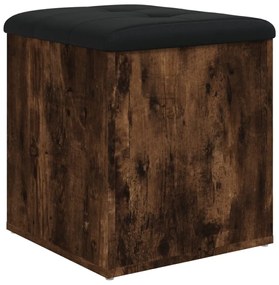 vidaXL Παγκάκι Αποθήκευσης Καπνιστή Δρυς 42x42x45 εκ. από Επεξ. Ξύλο