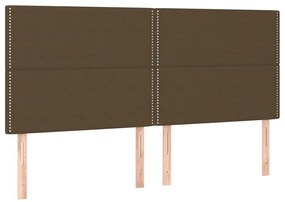 ΚΡΕΒΑΤΙ BOXSPRING ΜΕ ΣΤΡΩΜΑ ΣΚΟΥΡΟ ΚΑΦΕ 160X200 ΕΚ ΥΦΑΣΜΑΤΙΝΟ 3128456