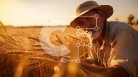 Intra Συλλεκτικό Ξύλινο Παζλ Plywood 4mm - Ηλικιωμένος στο χωράφι σίτου Σε Ξύλινο Κουτί - Διαστάσεις: 10x10 cm – 25 κομμάτια