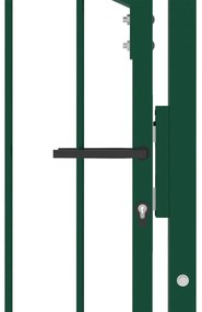 vidaXL Πόρτα Περίφραξης με Ακίδες Πράσινη 100 x 150 εκ. Ατσάλινη