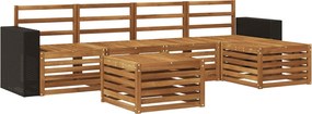 vidaXL Σειρά Καναπέ Εξωτερικού 6 pcs Φυσικό