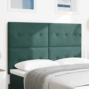 vidaXL Κεφαλάρι Σκούρο Πράσινο 160 cm Βελούδο