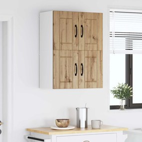 vidaXL Ντουλάπα Τοίχου LUCCA 2 pcs Artisan Δρυς Επεξεργασμένο Ξύλο