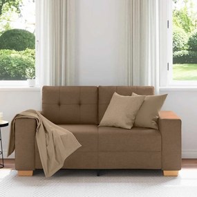 vidaXL Καναπές Διθέσιος Καφέ 160 x 77 x 82 εκ. Ύφασμα