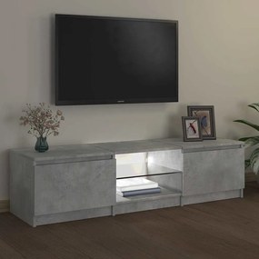 vidaXL Έπιπλο Τηλεόρασης με LED Γκρι Σκυροδέματος 140x40x36 εκ.