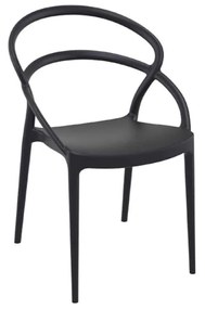 Καρέκλα Pia Black 20-0133 54Χ56Χ82cm Siesta