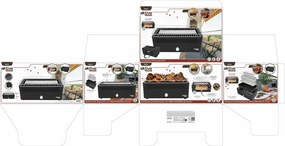Φορητή Ψησταριά Κάρβουνου Χωρίς Καπνό Aktive 45 x 19 x 28 cm