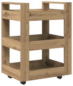 vidaXL Κουζίνα Τρόλεϊ Artisan Oak 60x45x80 εκ. Μηχανική Ξυλεία