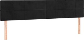 vidaXL Κρεβάτι Boxspring με Στρώμα Μαύρο 120x190 εκ. Βελούδινο