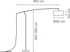 Επιδαπέδιο Φωτιστικό Raisa Floor με Υφασμάτινο Καπέλο E27 Λευκό Ματ