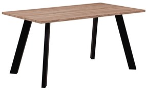 Τραπέζι BAXTER Μέταλλο/Μελαμίνη Μαύρο/Sonoma 120x70x75cm