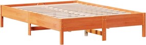 vidaXL Σκελετός Κρεβ. Χωρίς Στρώμα Καφέ Κεριού 150x200 εκ Μασίφ Πεύκο